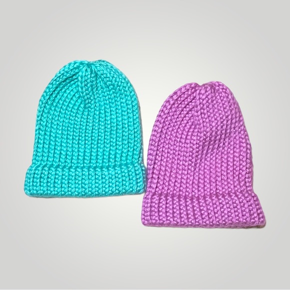 Lot/2 Handmade Knit Winter Hats - Picture 6 of 13